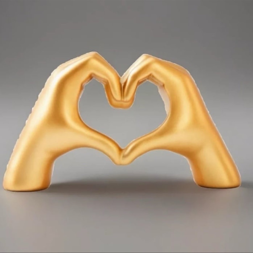 NWT gold heart hand sculpture TS inspired